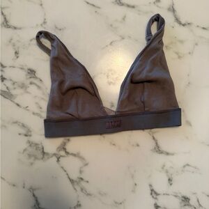 Skims Cotton Rib Plunge Bralette